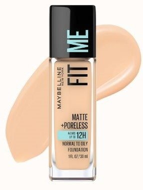 Maybelline Fit Me Matte + Poreless Liquid Oil-Free Foundation Makeup