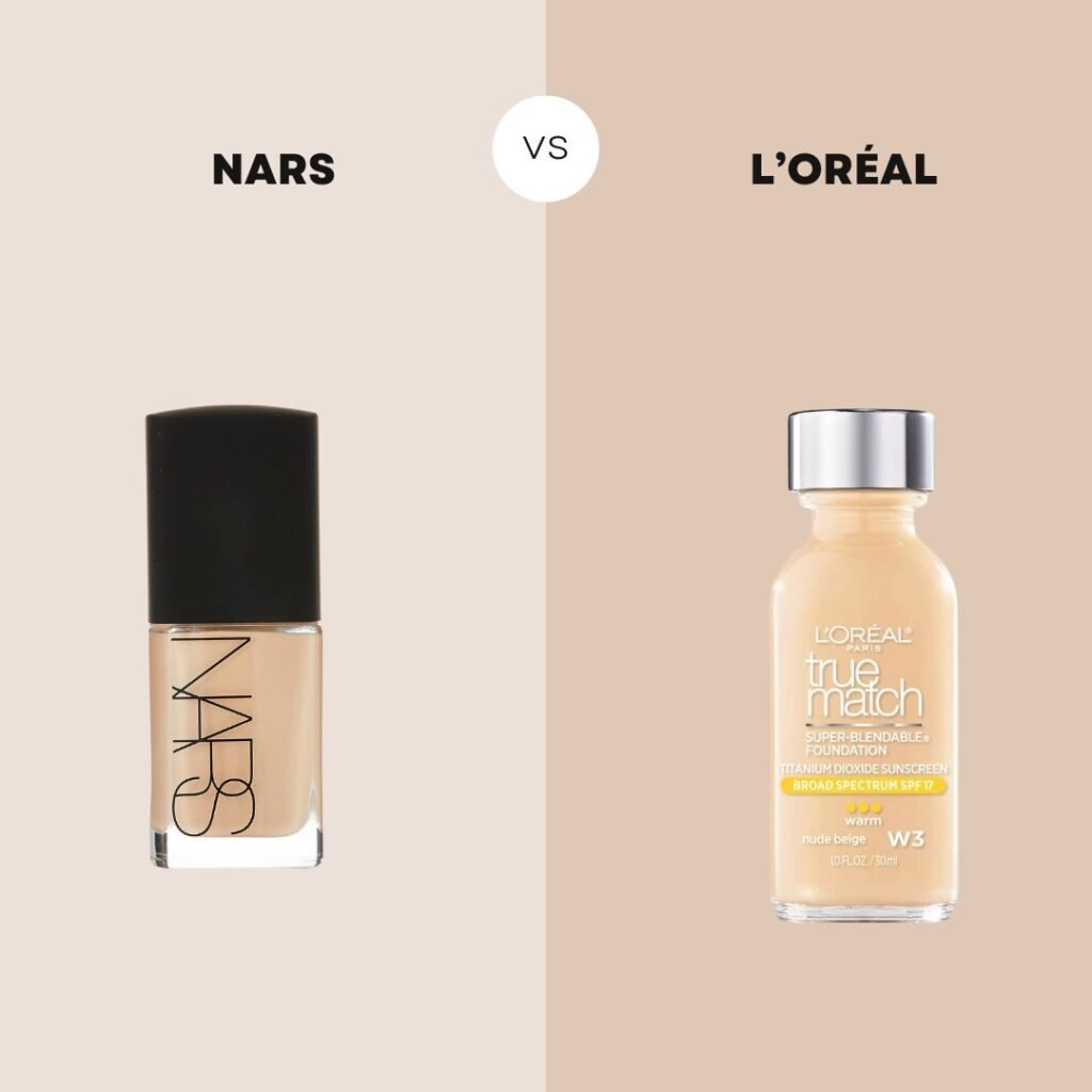 NARS Sheer Glow vs L'Oreal True Match